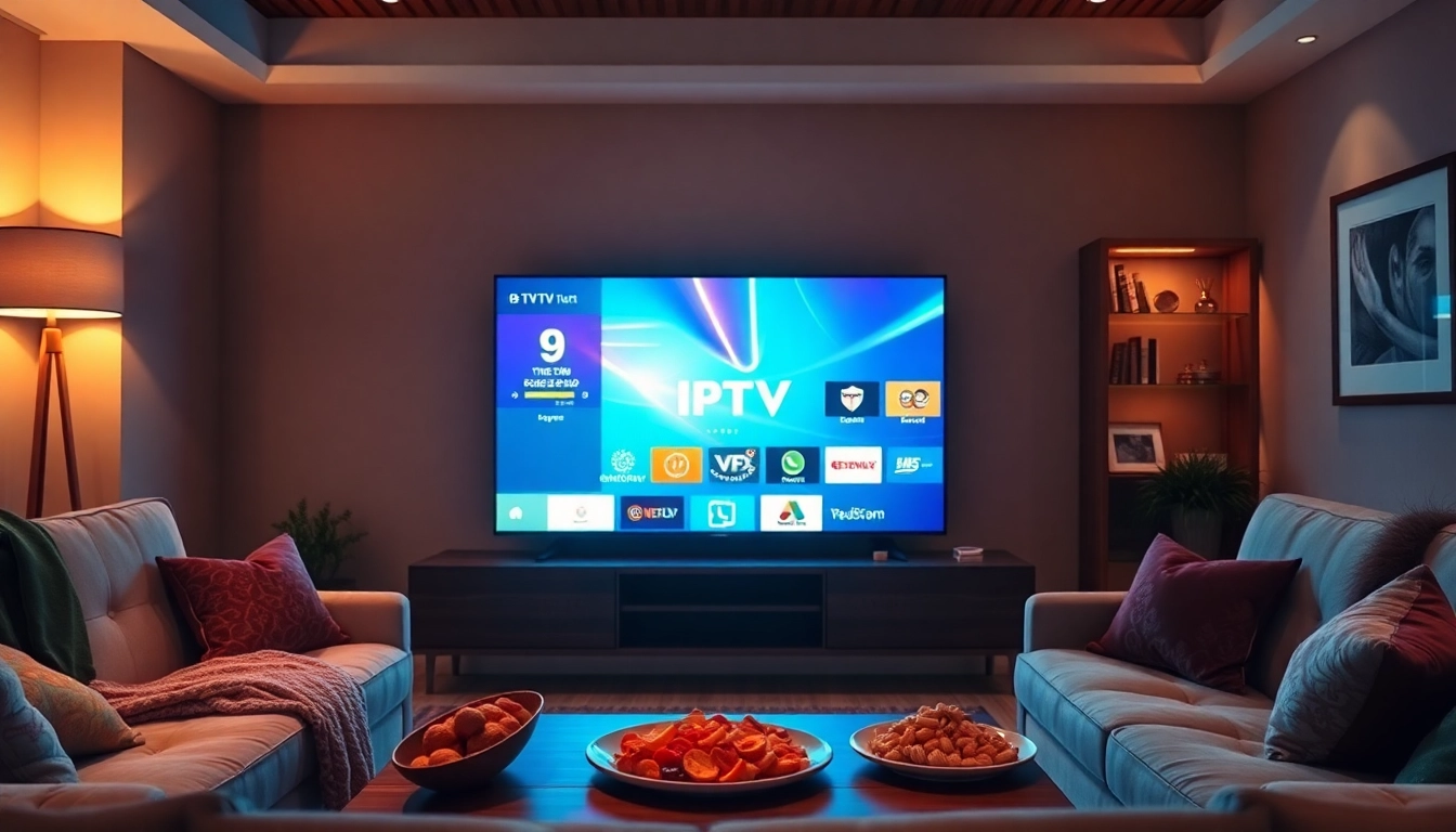 Watch diverse channels through abonnement iptv on a cozy living room TV.