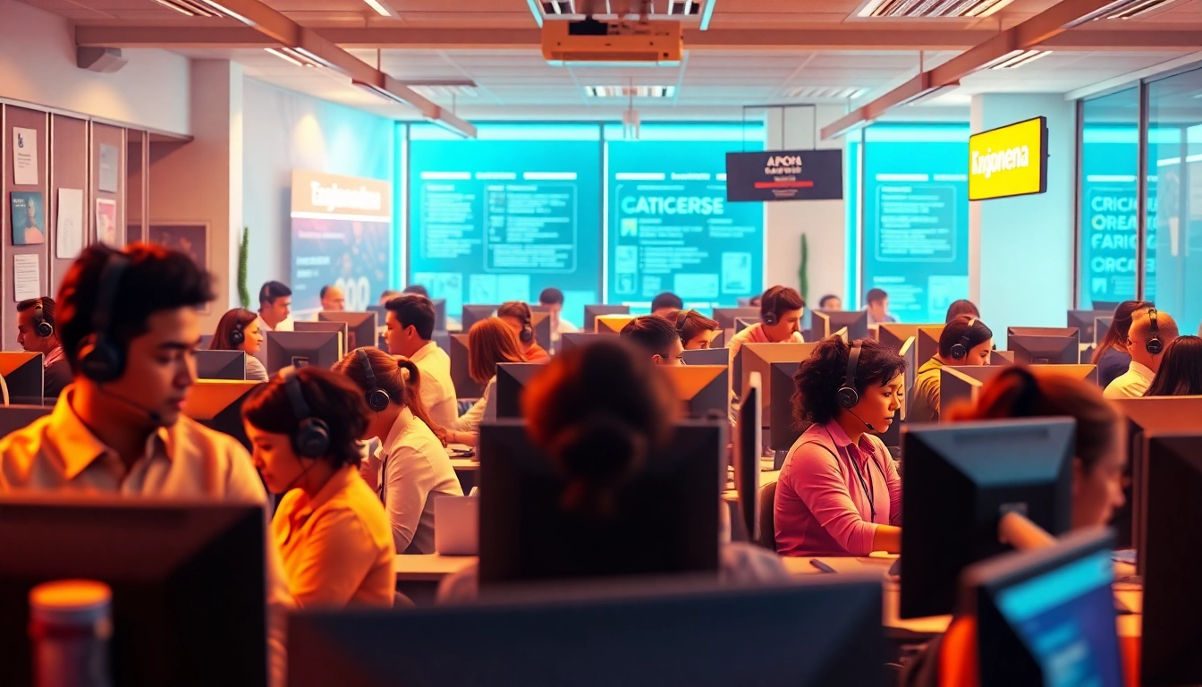 Agents working efficiently in Tijuana call centers, providing exceptional customer service with headsets and computers.