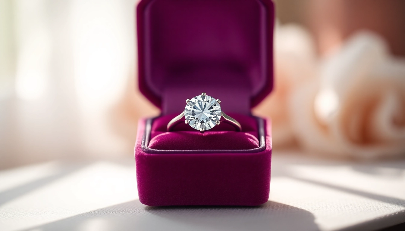 Showcase exquisite 3 Carat Engagement Rings displayed inside an elegant jewelry box, highlighting their brilliance and craftsmanship.