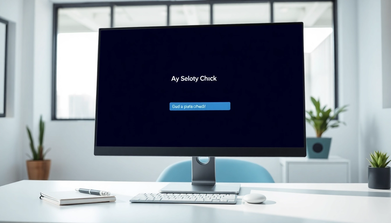 Engage with the AI checker to ensure content accuracy, displayed on a professional office monitor.