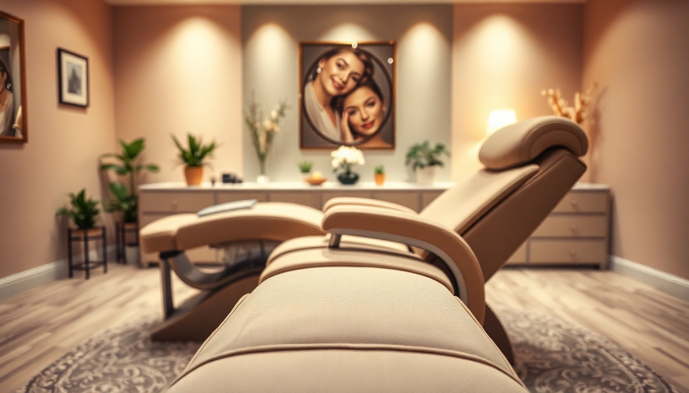 Erleben Sie die luxuriöse liege Kosmetik mit einladendem Design und Komfort in einem eleganten Behandlungsraum.