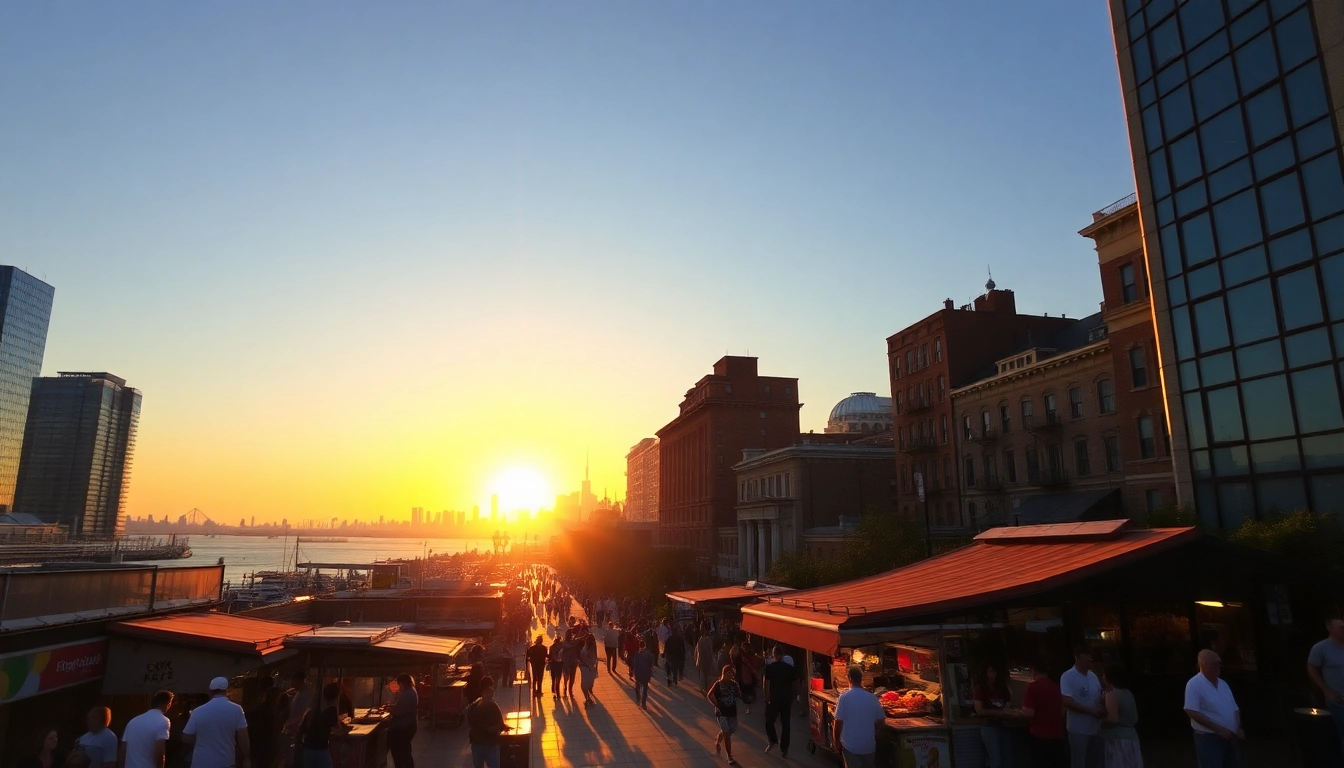 Experience vibrant urban life in Jersey City NJ with lively streets and stunning waterfront views.