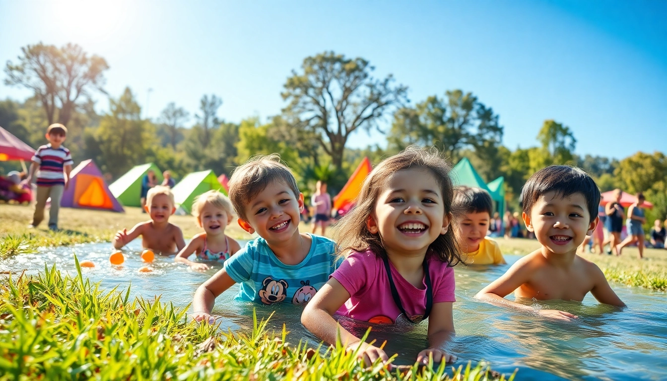 Children participating in fun activities at holiday camps, showcasing lively outdoor engagement.
