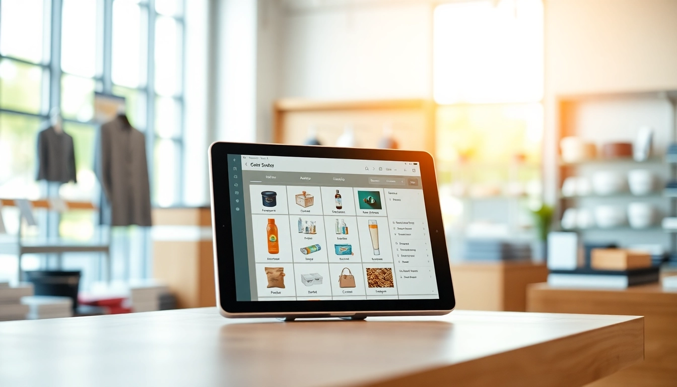 Showcase of POS Membership Software on a modern tablet in a retail setting.