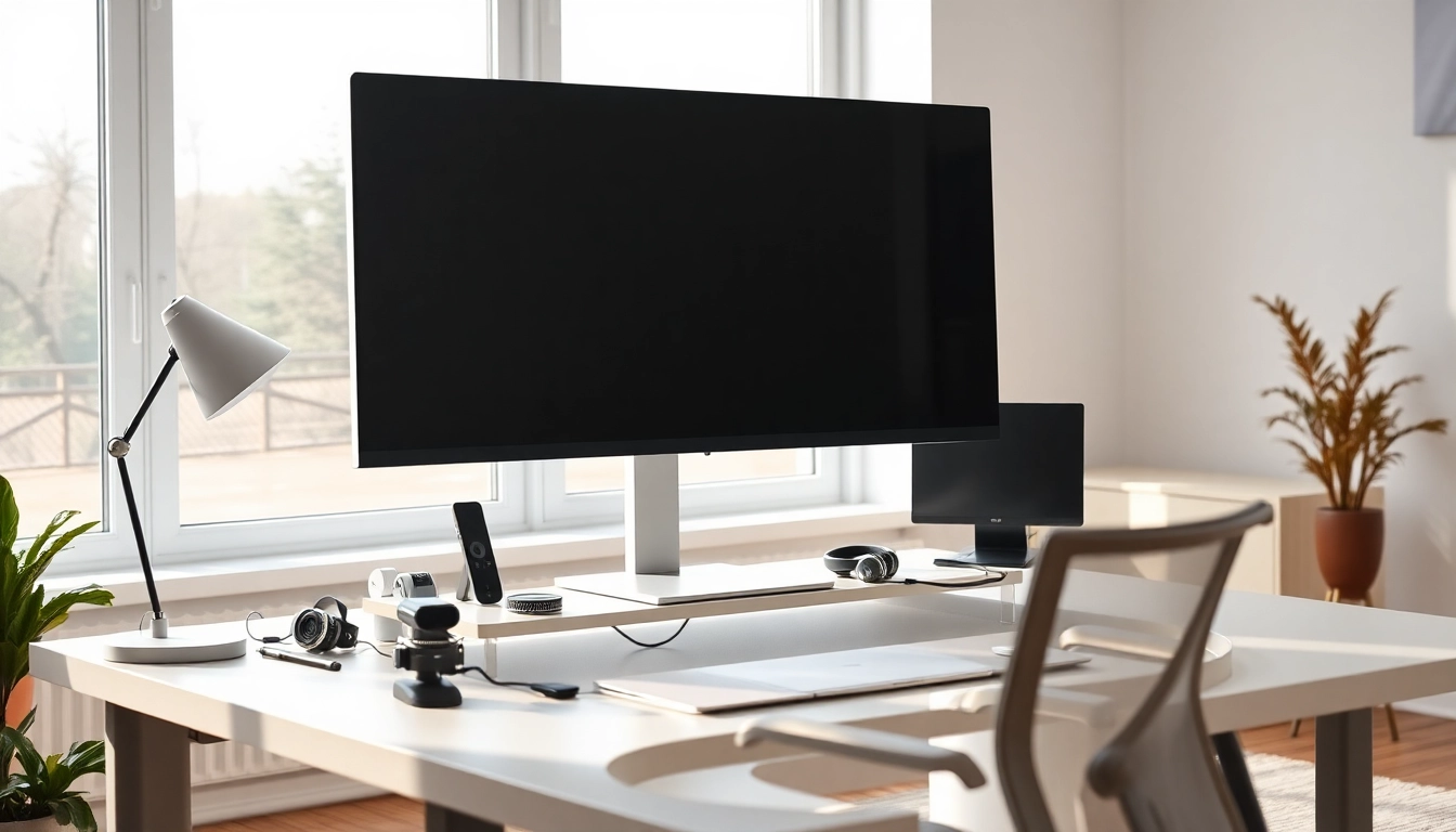 Buy Apple Pro Display XDR in a modern home office setup showcasing its sleek design.