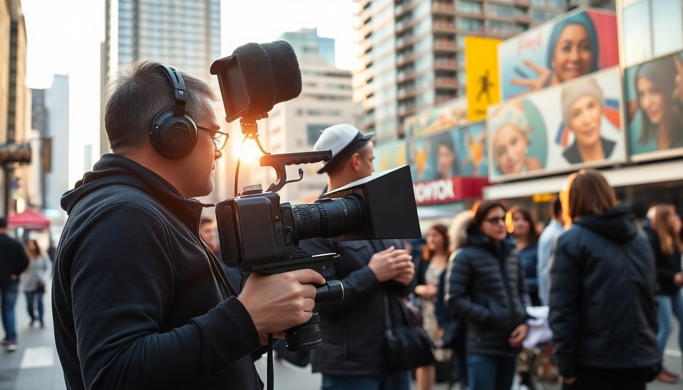 Filmmakers capturing Stories Documentaries Toronto, highlighting diverse urban environments.