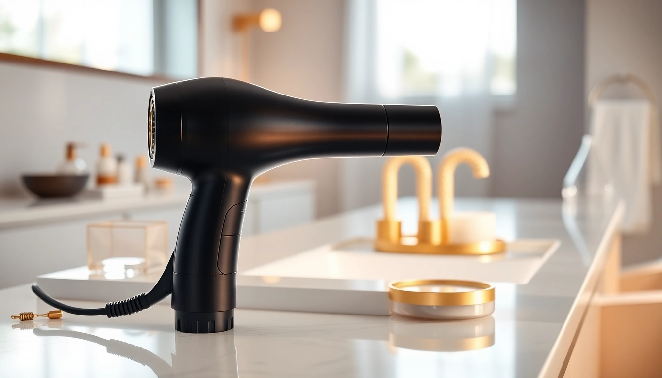 Fracsco AirBend™ S1 Pro Hair Styler & Dryer showcased on a sleek vanity, designed for effortless beauty.