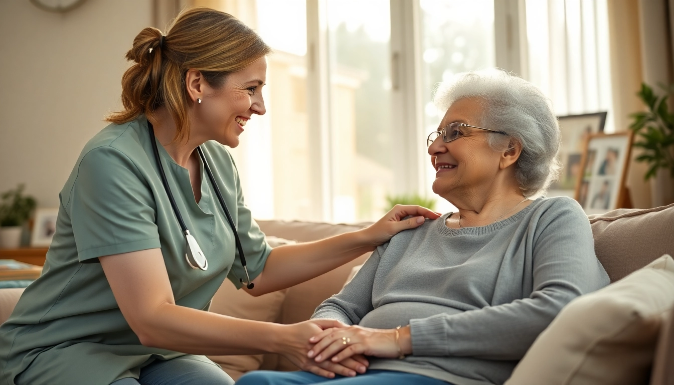 Providing compassionate austin senior home care in a warm, inviting living room environment.
