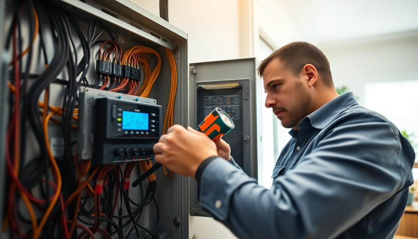 Upgrade and maintain your Electrical Panel Clearwater with a skilled technician examining a modern panel.