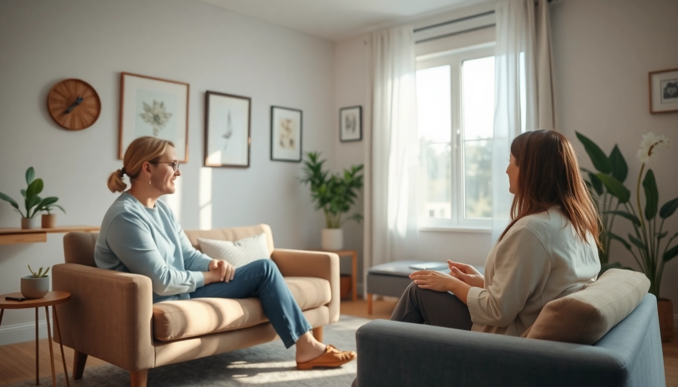 Engaging scene depicting effective methods for dealing with anxiety during a counseling session.
